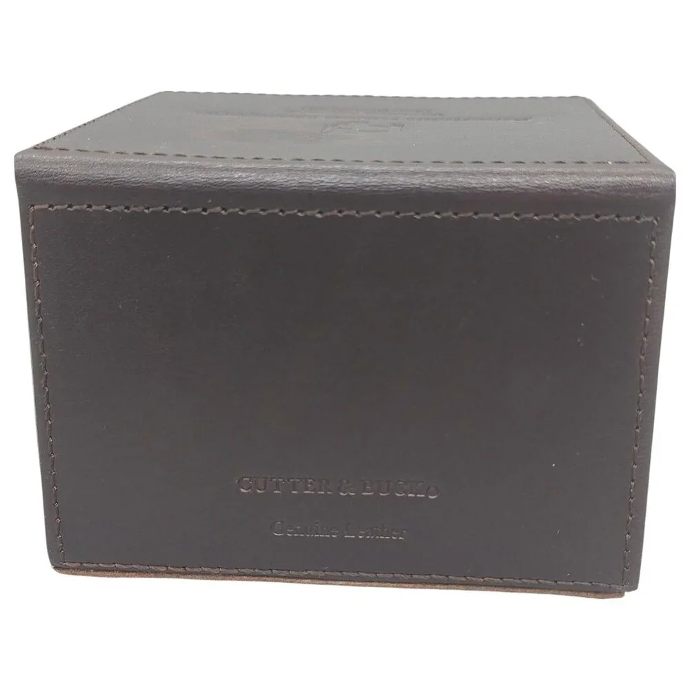 Cutter & Buck Leather Coaster Set of 6 American Home Mortgage Storage Box‎